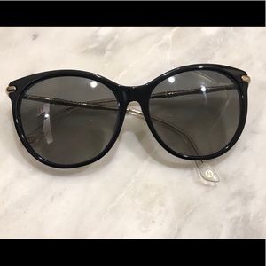 Gucci Black and Gold Rhinestone Sunglasses